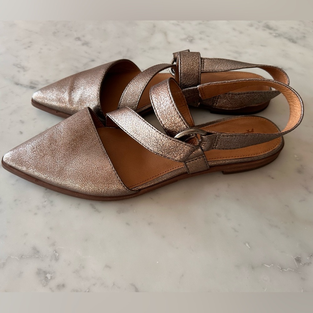 Frye leather sling back sandals